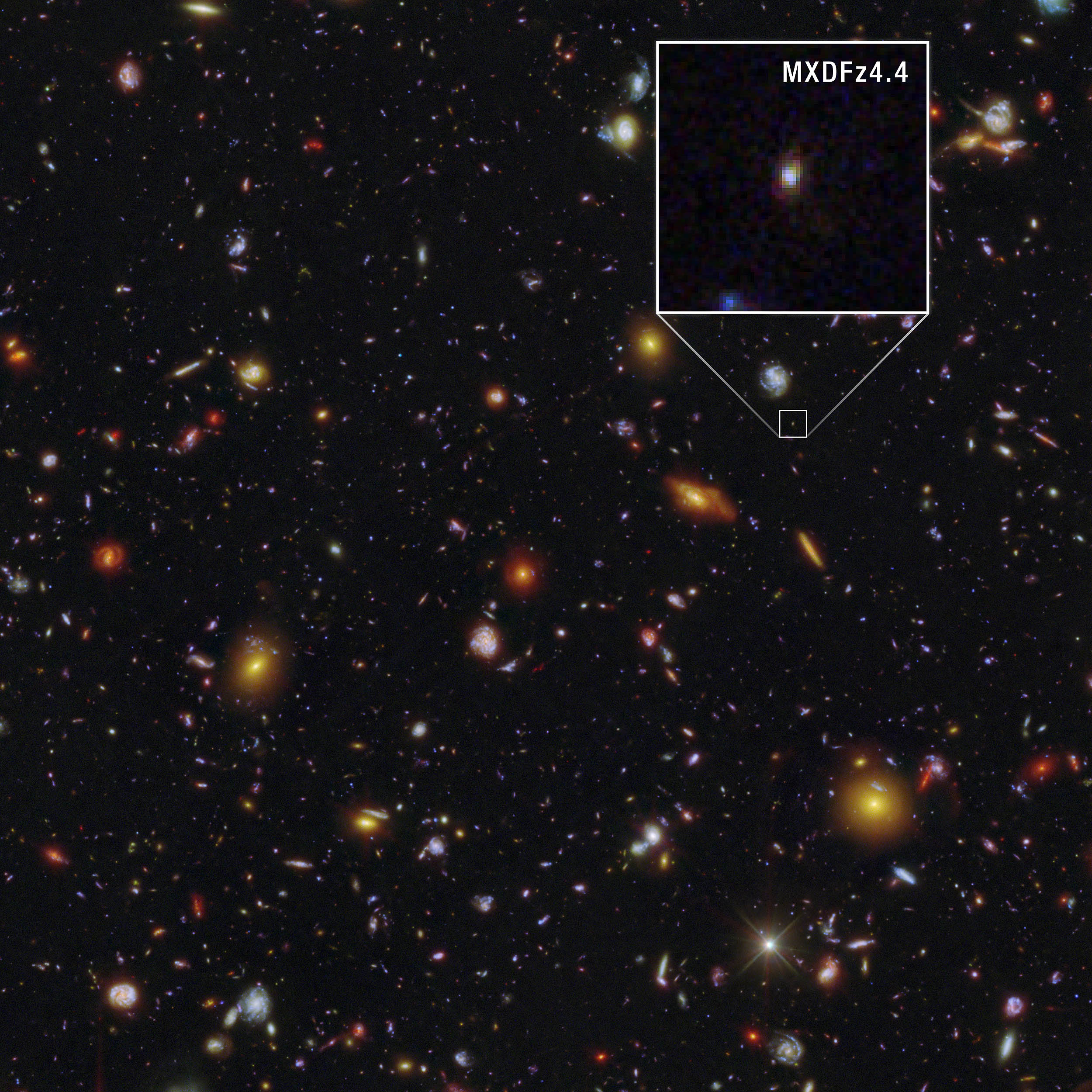 Hubble finds unexpected light from one of the universe's earliest galaxies